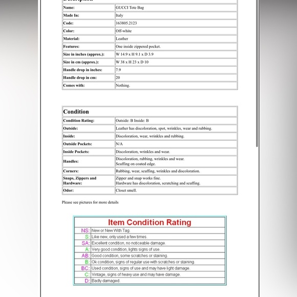 Gucci White Tote Bag with Red and Green Accents - Picture 12 of 12